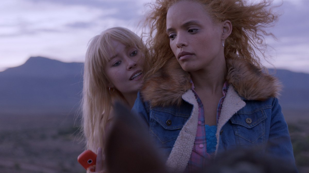 Jenna Bass’ neo-noir western feminist road movie FLATLAND, starring Faith Baloyi, Nicole Fortuin, Izel Bezuidenhout (<a href="/izelbezu/">IZEL BEZUIDENHOUT</a>), and De Klerk Oelofse (<a href="/de_apie/">De Klerk Oelofse</a>). #TIFF19 bit.ly/2N0KuEe
