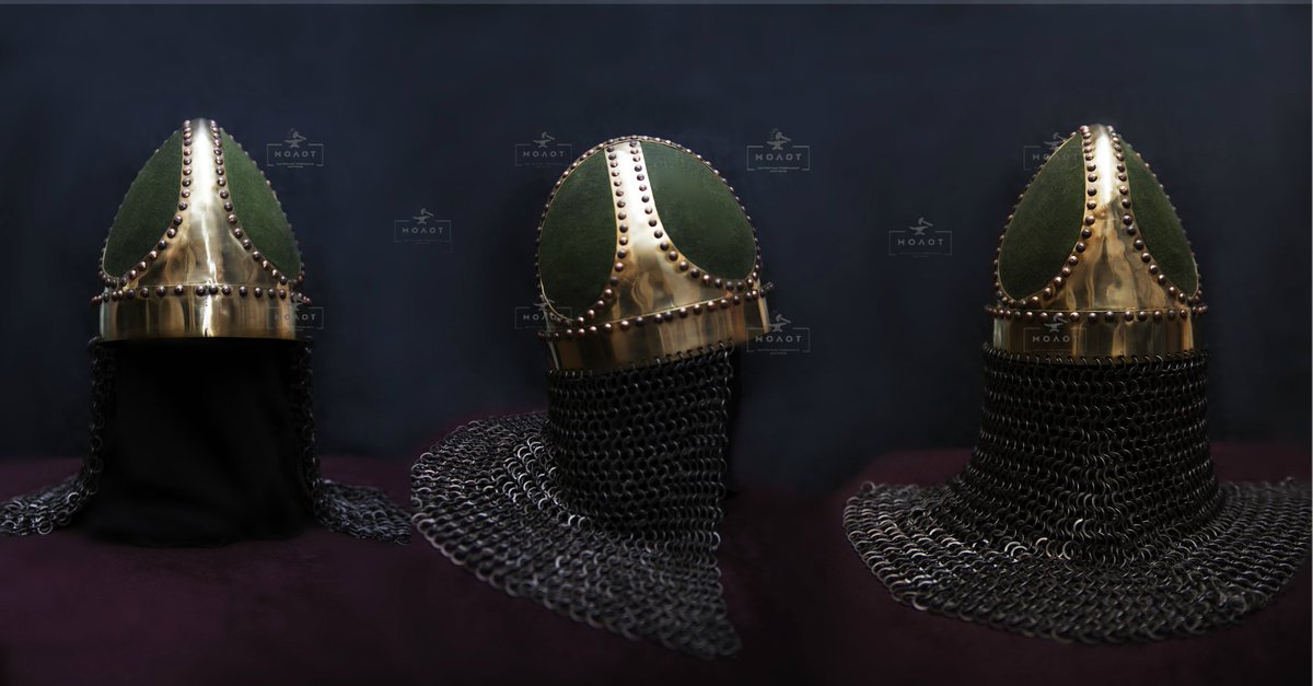 And of course, the late 5th century helmet from Kuyunjik Hill (reconstruction by "The Hammer" workshop) shows the Sassanian riveting pattern quite clearly. As a result it's pretty easy to guess that the Tarasovsky 1784-type helmets may have been Sassanian manufactured.