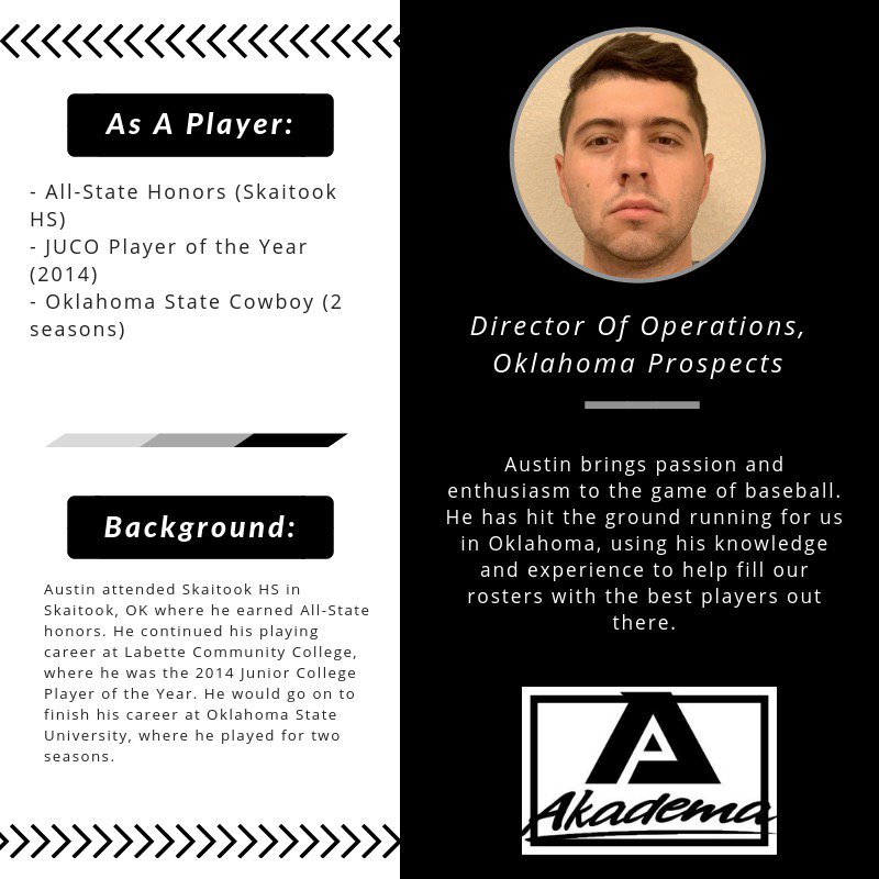 Akadema Prospects Elite would like to welcome our Director of Operations for the Oklahoma Prospects, Austin Owen. We are excited to have you with us and can't wait to see what you do in Oklahoma. 
#NationalTakeover