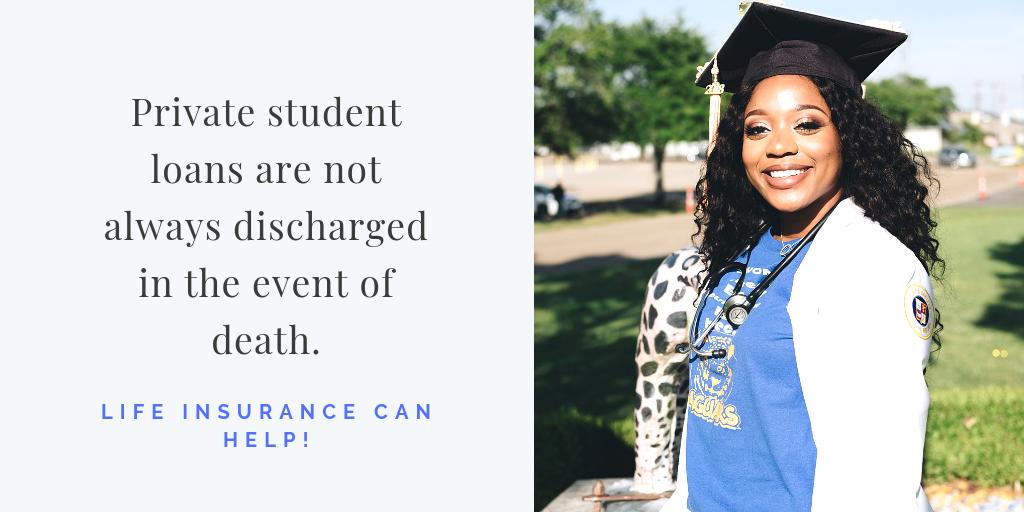 If you have private student loans you may want to consider life insurance. Contact us today. #lifeinsurance #studentloan