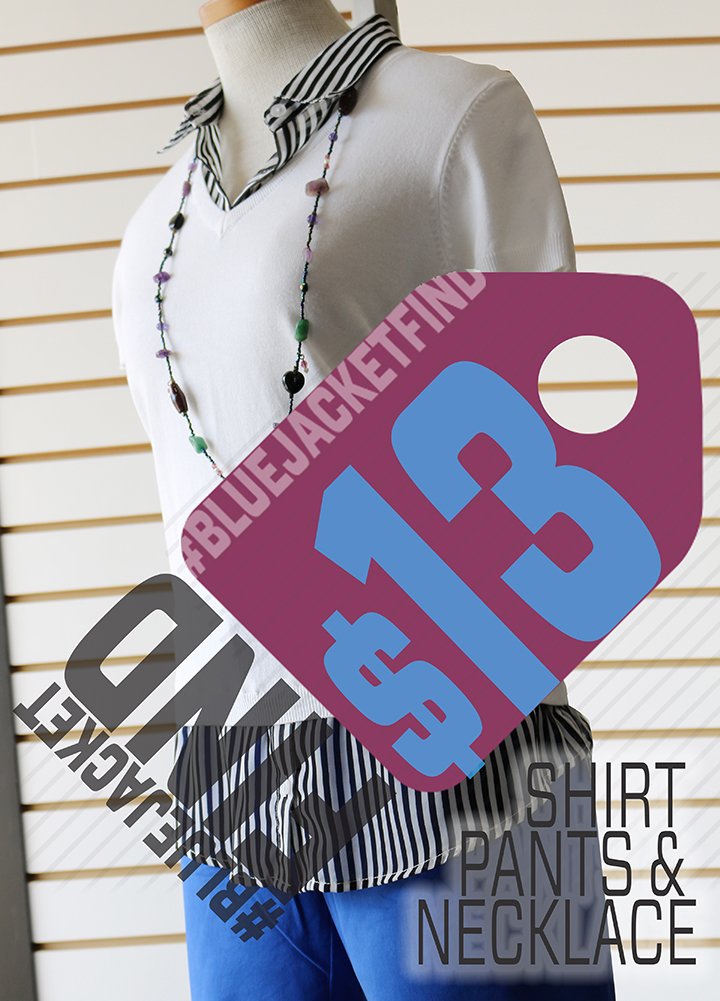 BlueJacketInc's tweet image. Our #BlueJacketFinds for the week of August 12. 😱 Come on out to our Coldwater or South Calhoun locations 🚗 to see what you can find. We make thrift look good! 😎