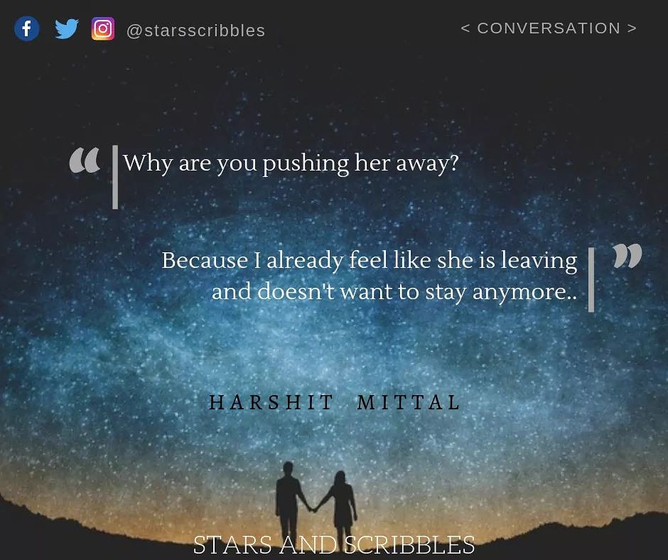 starsscribbles's tweet photo. Don't we all do that?

#conversation #writer #quotes https://t.co/MCBUsuR06c