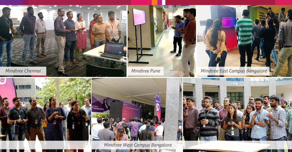 Mindtree_Ltd's tweet photo. The technology quiz challenge. Celebrating #TechnologyDay across Mindtree campuses. #MindtreeTurns20 #WelcometoPossible https://t.co/LNIMlKyAlY