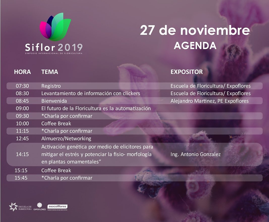 escfloricultura's tweet photo. Agenda Académica
Siflor 2019
#escuela #negocios #Ecuador #Expoflores #estrategia #siflor #green #business #negocios #charla #conferencia #industria #aprendizaje #siflor2019 https://t.co/yUnkXpynJh