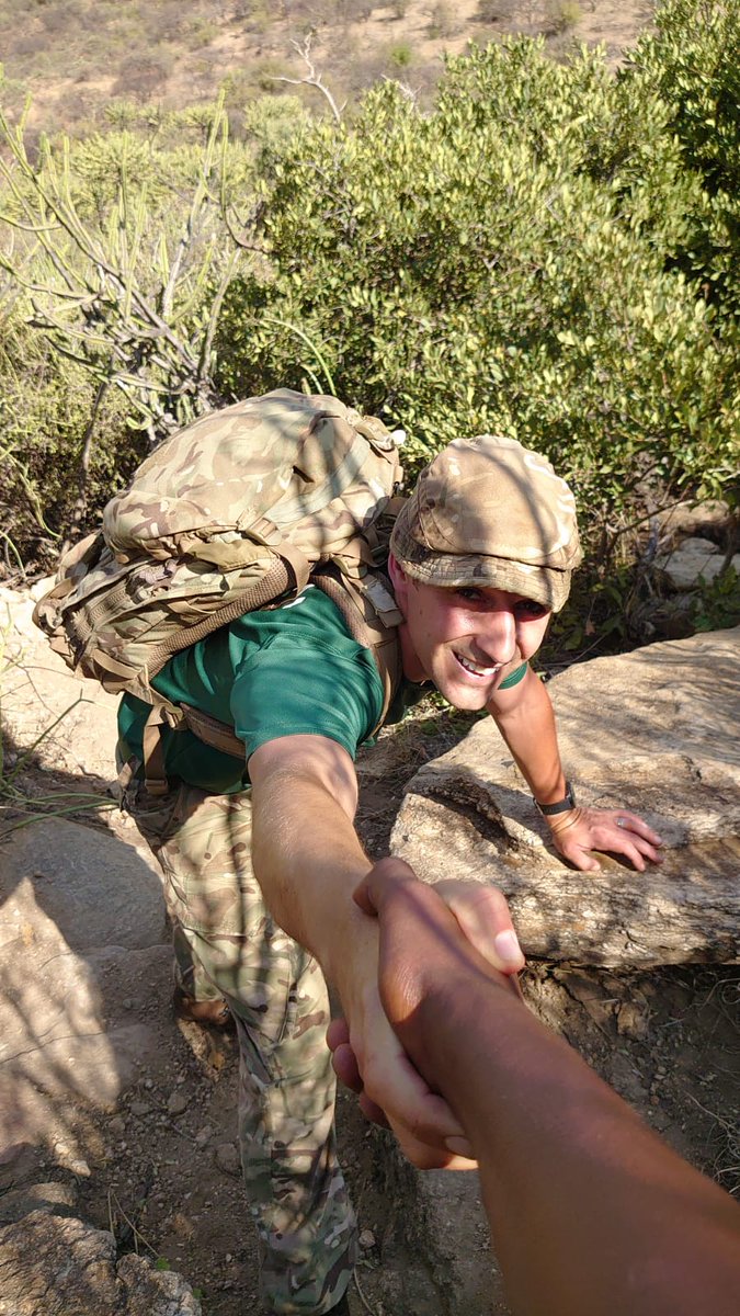 BPST_A's tweet photo. Today SSgt Waite passed the right of passage test for every #Kenyan #Soldier at Kenyan School of Infantry. A gruelling 4miles up and 3 miles down test of endurance which sees you climb the #Mutuyni Hill and sign the book of rights!
#KDFInfo https://t.co/1xGW1HkMc1