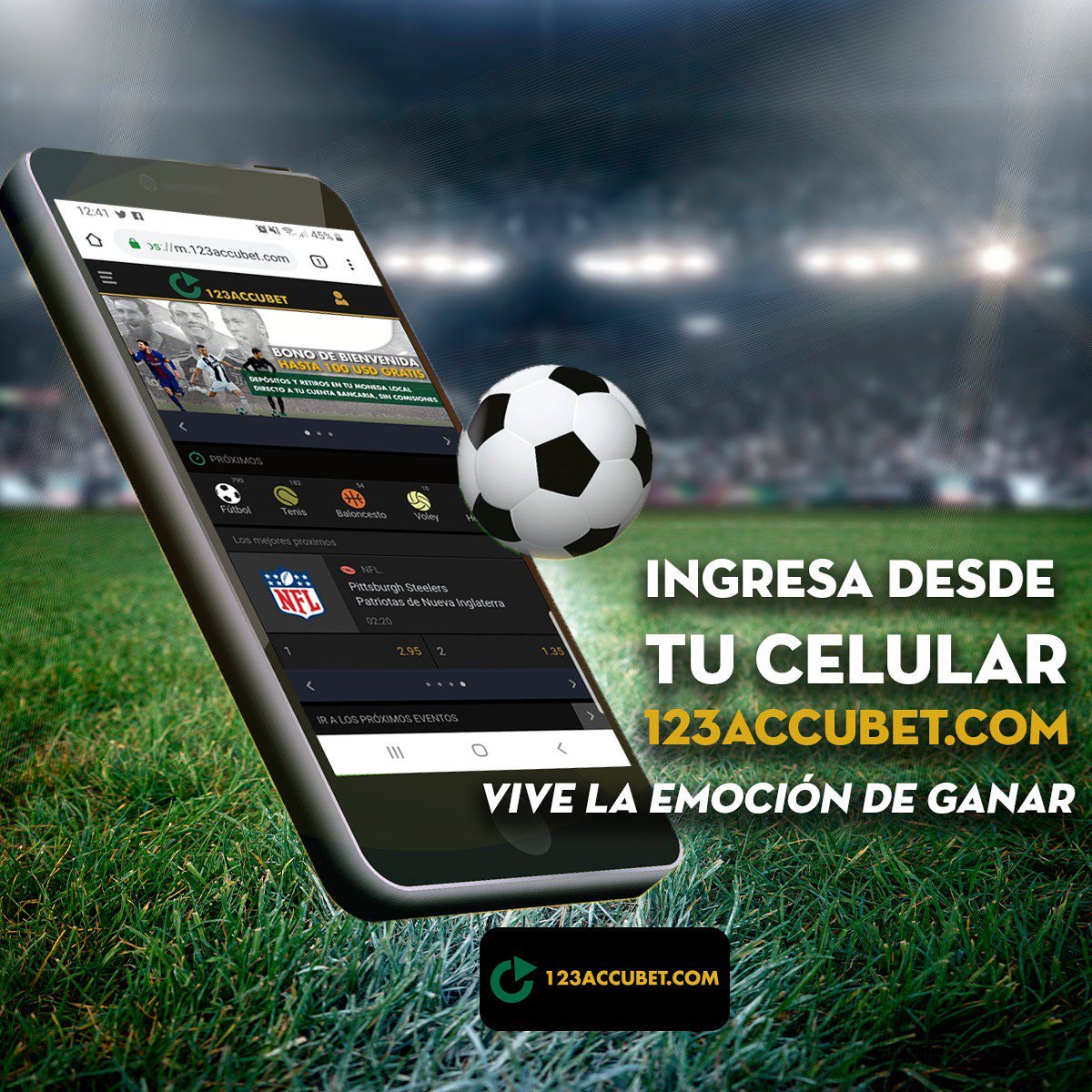 123accubet's tweet photo. Nos preocupamos para que puedas jugar desde todos los dispositivos, por eso te invitamos a que vivas la experiencia desde nuestra versión móvil. Todo al alcance de tu mano.
HAZ TU APUESTA AQUÍ ▶ https://t.co/o7AeaPdrv6 
Casino en vivo: POKER, RULETA, BLACK JACK, DEPORTES... https://t.co/eY7a3RYCQw