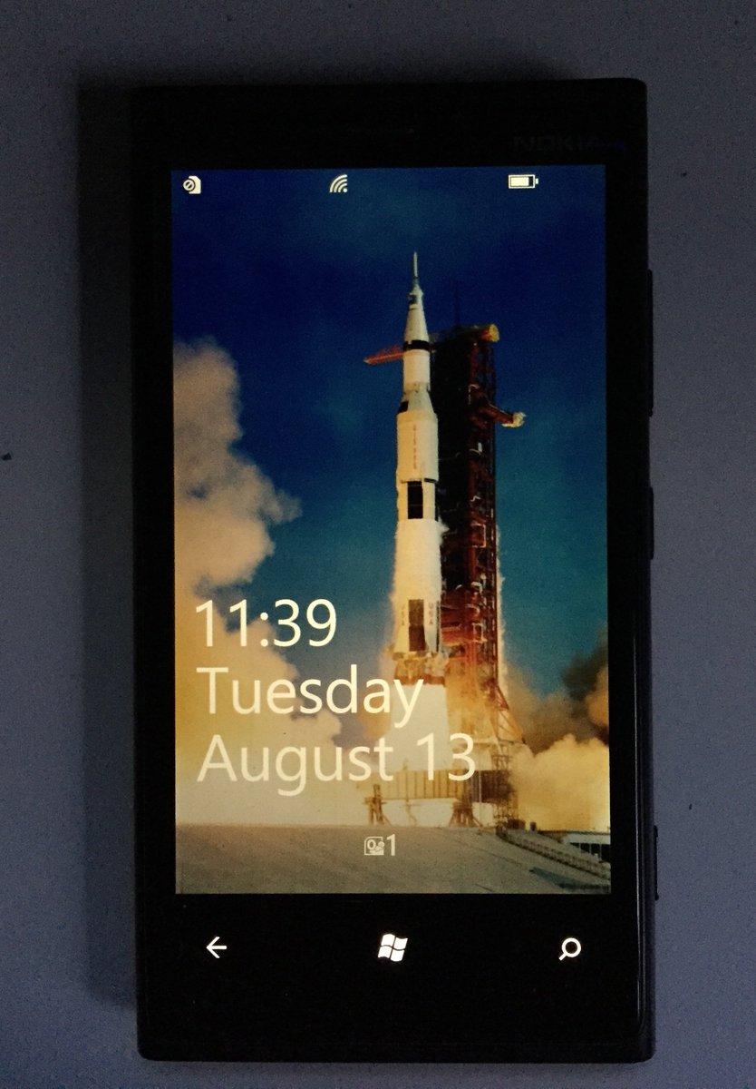 protobetatest's tweet photo. Today is the anniversary of both this prototype Lumia 920 and its Windows Phone build. This is a pre-release build of WP8 codenamed Apollo, and for that special occasion the team decided to make the default lockscreen an Apollo wallpaper. https://t.co/litDaNQZAi