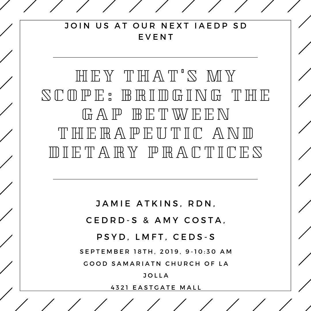 iaedpsd's tweet photo. Mark your calendars! Join us for our next IAEDP speakers event! https://t.co/jWOrgOaHbo