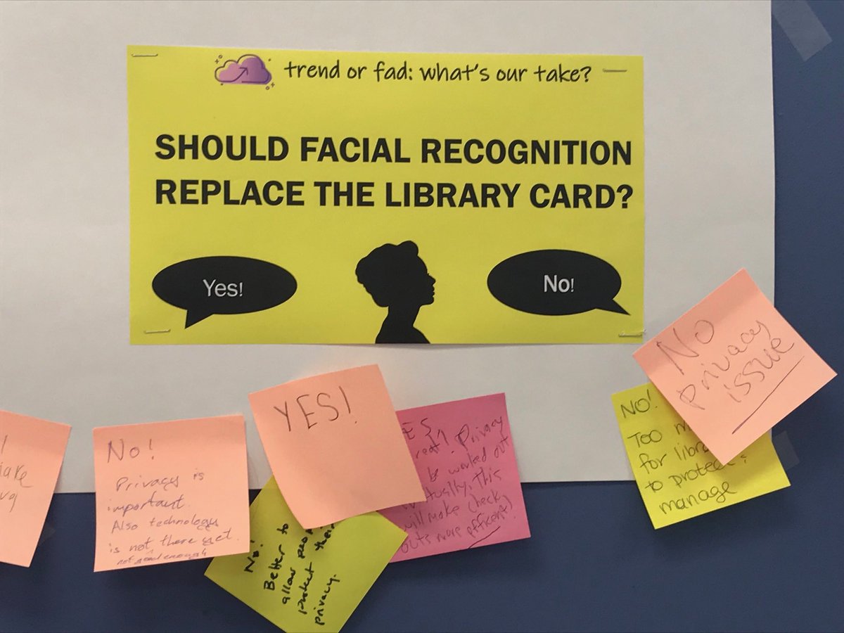 historybuff820's tweet photo. Sharing our thoughts on big ideas..post-it activity #libcon2019 https://t.co/XxdEBo3fwC