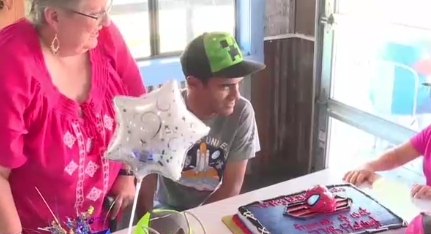101wixx's tweet photo. This 30-year-old special needs man just celebrated a birthday for the FIRST time in his life..thanks to his special angel! It's @coreycarter101's #145FeelGood
https://t.co/BCbeQMbIL2 https://t.co/FzZjhQgyKp