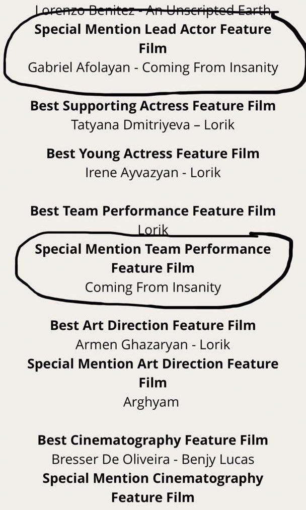 gabbylucciii's tweet photo. ...and the first set of winnings for @comingfrominsa1 hitting in from South America #FICOCC #fivecontinentsinternationalfilmfestival #venezuela #officialselection #grace https://t.co/36W095hwlr