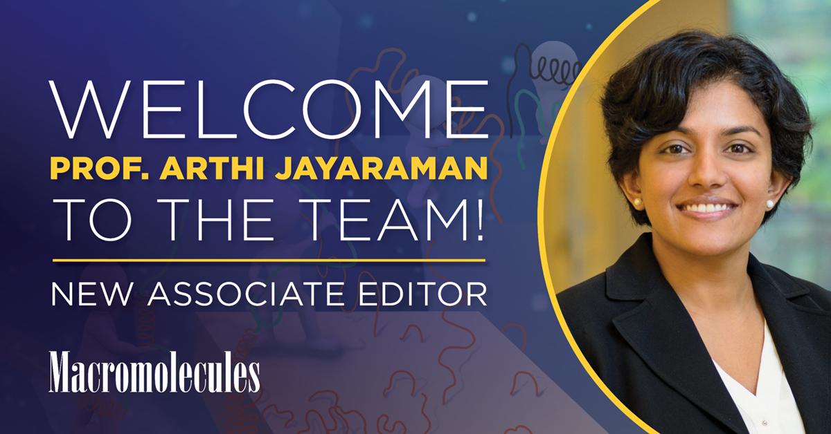 MacroJrnls_ACS's tweet photo. We are thrilled to welcome Arthi Jayaraman @UDelaware to our team of Associate Editors! Read more about her research expertise and interests in the latest editorial from @MarcHillmyer now: https://t.co/pILH4Y2lin https://t.co/o9mhSCHZgB