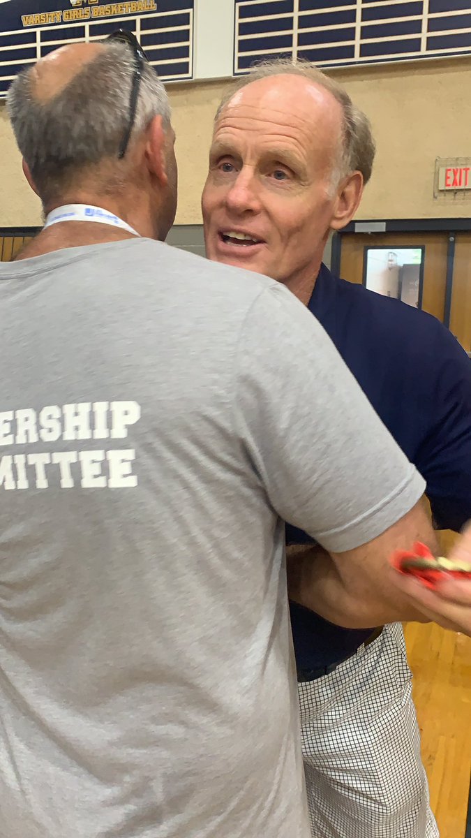 That humble moment when AD Tommy Marshall from <a href="/MaristSchool/">Marist School</a> was awarded a Midot Medal from Philip Rubin 👏🏻 👏🏻! #atlmaccabi2019 #wearejccmaccabi