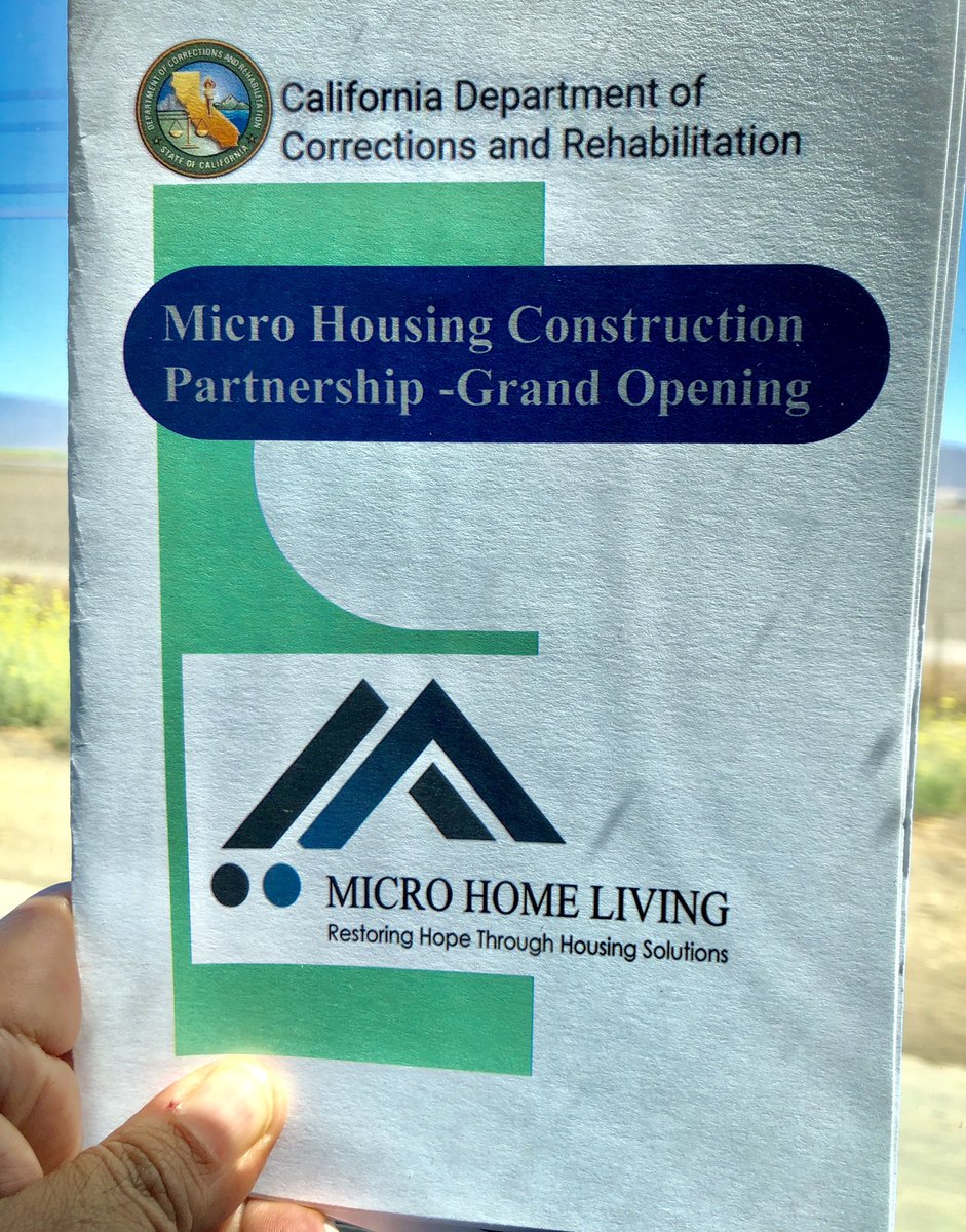 SupervisorAlejo's tweet photo. Attended the Grand Opening of the new MICRO-HOUSING CONSTRUCTION PROJECT in #SoledadPrison to build small homes, help meet CA housing needs &amp; tackle homelessness in Monterey County and beyond! This will be great vocational program from the inside out! #MontereyCountyLeads https://t.co/R5aMtLwfPH
