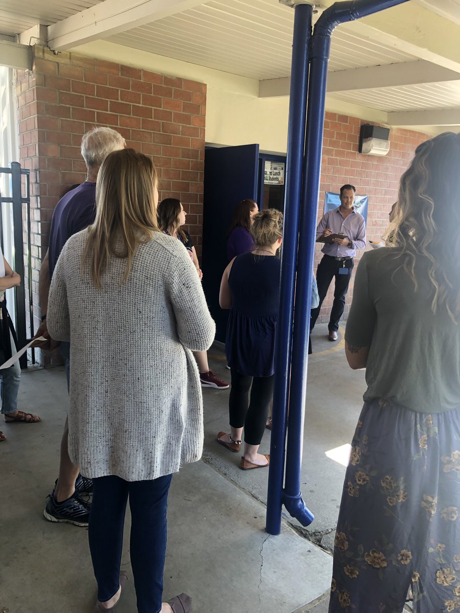 KristenMCoates's tweet photo. Principal Burke at Babcock Elementary are walking in their students shoes. Thinking about the user experience. Welcome back @TwinRiversUSD teachers! #sweatthesmallstuff @SuptMartinez https://t.co/P5jirC4exF