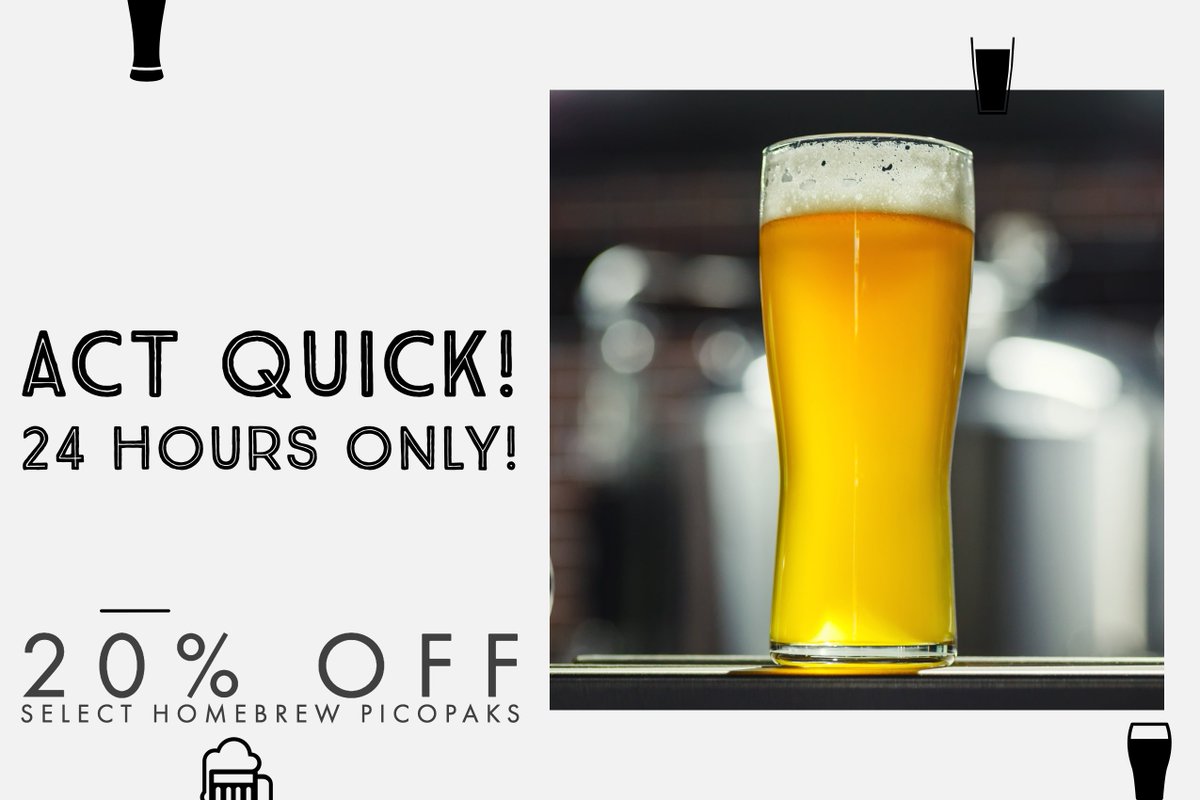 picobrewbeer's tweet photo. 🚨🚨#FLASHSALE!🚨🚨 Even though its #NationalLeftHandersDay, there's no wrong hand to hold a beer! Drop on by for a #24hour sale on #homebrew PicoPaks and snag a #PicoC while you're at it for only $199
#picobrew #craftbeer #beer #AllHandsOnDeck #Ambidextrous #HoldMyBeer https://t.co/NFvz0XxRD8
