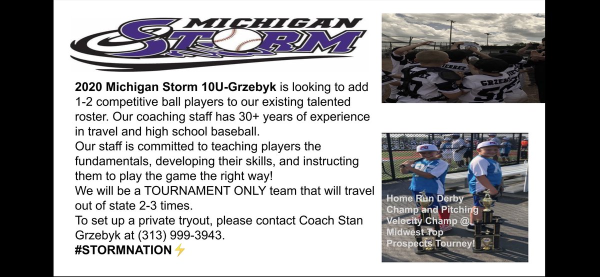 Michigan Storm 10U-Grzebyk tweet media