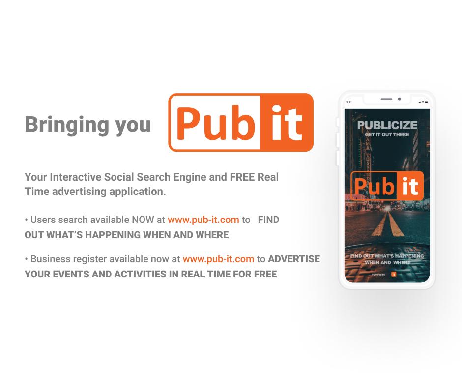bobbyblaze744's tweet photo. Pubit ?https://t.co/HWDOM07jTt is a #Free new application from the it app which is an opportunity for you to PUBLICIZE your business and organization, place real time advertisements through the website or app and promote for FREE!
#Pubit #WebsiteLaunch #App #HospitalityApp https://t.co/o6tI5VuAzI