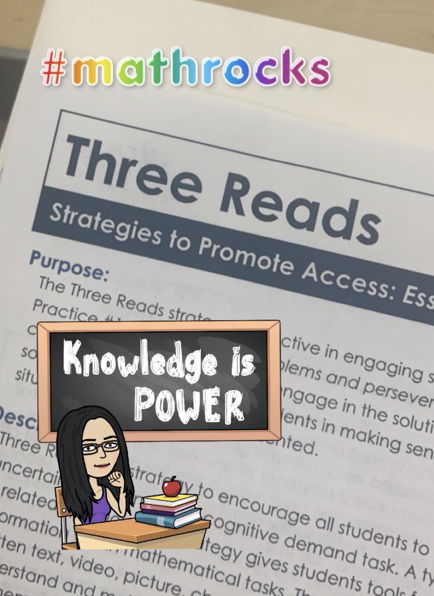 apez7up's tweet image. The Three Reads strategy for word problems is gonna be a game changer this fall! Get ready for some fun future second graders! #cpsSTEM