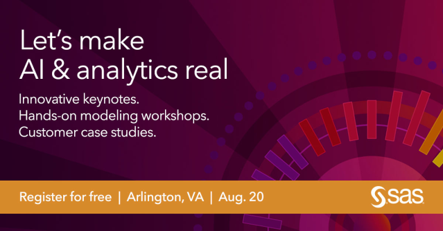 cleatsNcoffee's tweet photo. Meet @NCShadi, VP, Product Strategy, @SASsoftware at "Unleash Analytics" in Arlington on the first stop of the 6 US city tour #Road2AI https://t.co/JewBD4SpO4 https://t.co/94kaCqn6eg