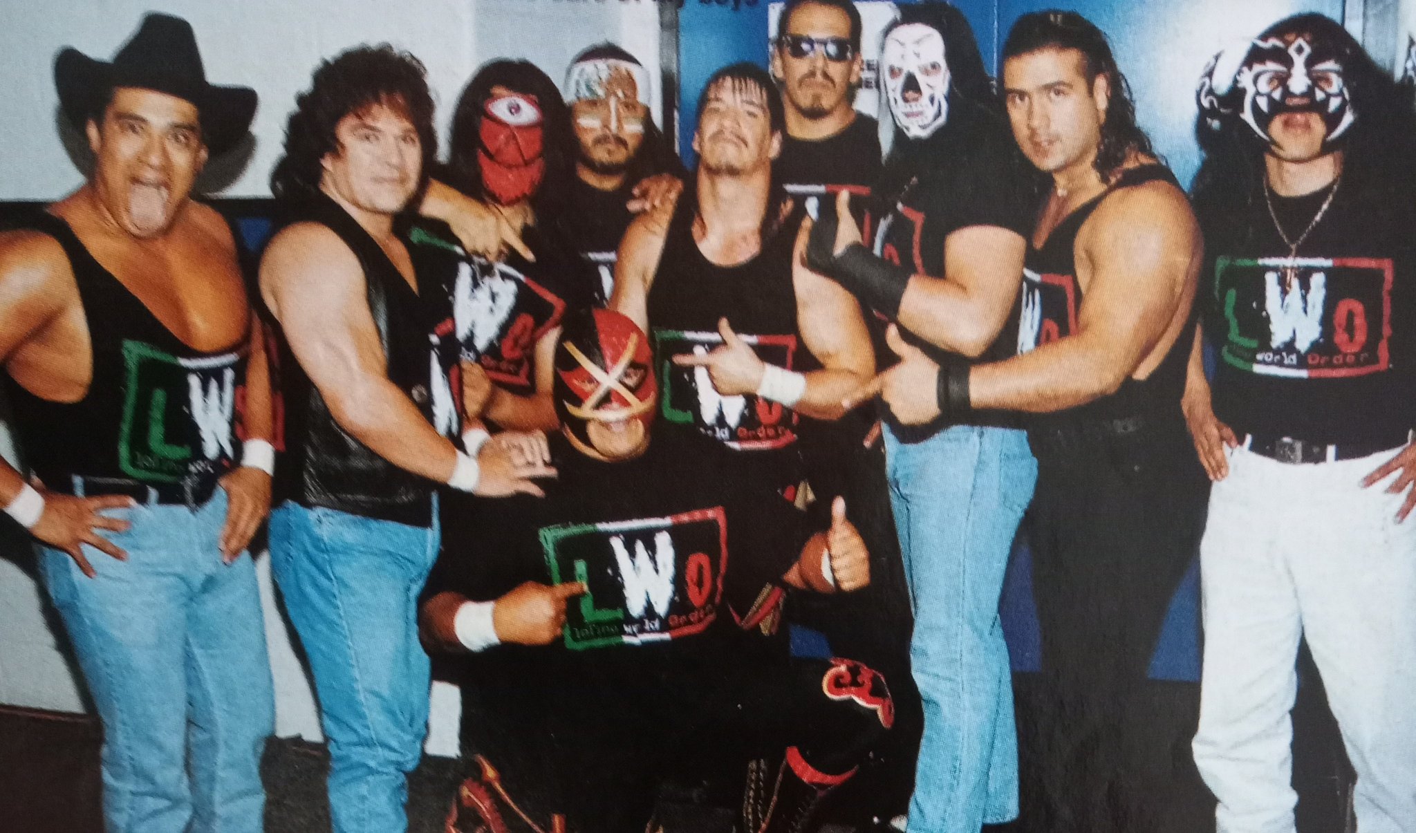 Rasslin' History 101 on Twitter: "Eddie Guerrero and his Latino World Order back in late-1998 https://t.co/a2DObsGgfN" / Twitter