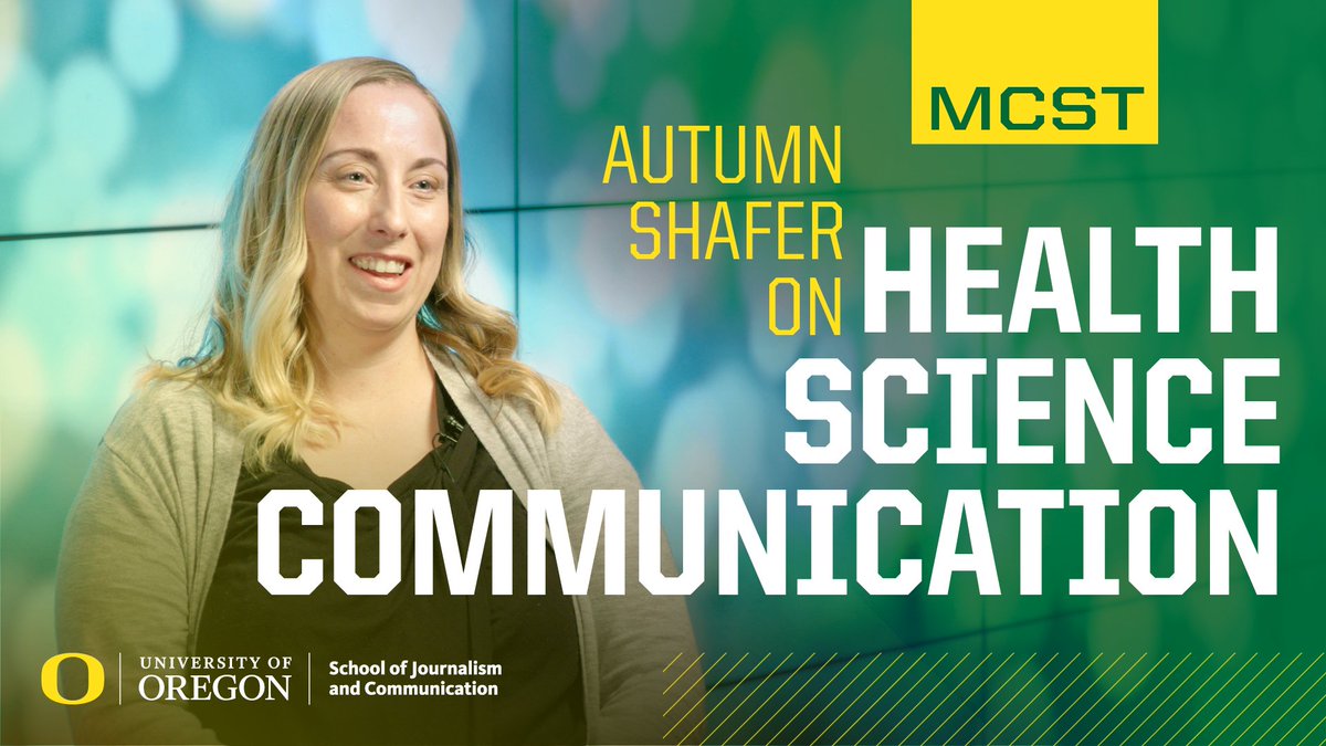 UOsojc's tweet photo. .#MCST Prof. @Autumn_Shafer talks about her research on health science communication. Her work focuses communication, persuasion &amp; public health, and how those elements combine to effect people's choices in a healthy way. Watch the video to learn more: https://t.co/pDOhR5ROtX https://t.co/afegpaIByj
