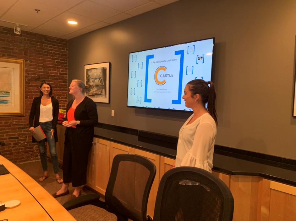 CastleGRP's tweet photo. Throughout their time here, our incredible summer interns worked on a project detailing what it's like to #intern at Castle, which they presented to the team today. The final presentation will be on our website for prospective interns to reference - keep an eye out for the link! https://t.co/joHAMEeAl0