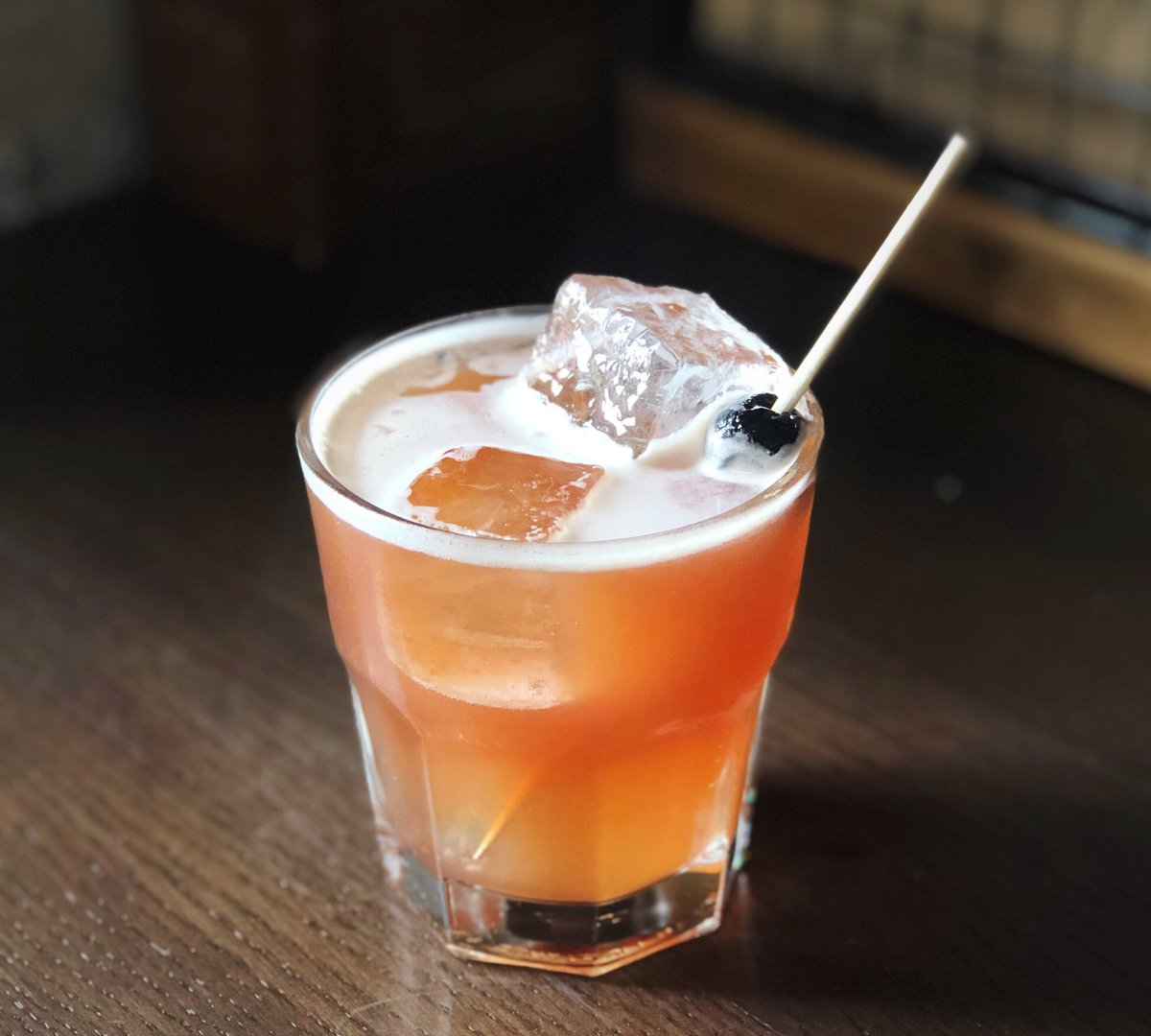 EarnestHideaway's tweet photo. To Cherry With Love // mum’s the word with the windows down and a spectre on the radio. Tart stone fruit and a switchblade boot help the whiskey to shine through. 🍒
•
{spirit: @ChattWhiskey} https://t.co/e3mp2JPGS2