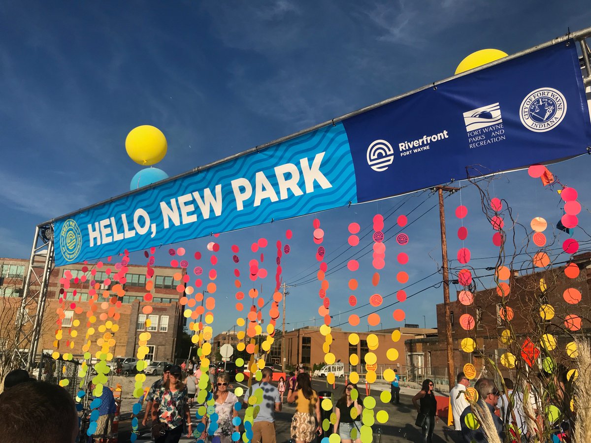 the_ljc's tweet photo. The LJC landscape team had a great time celebrating the grand opening of Promenade Park at Riverfront Fort Wayne this past weekend! #hellonewpark https://t.co/FTKzJtJ2hw