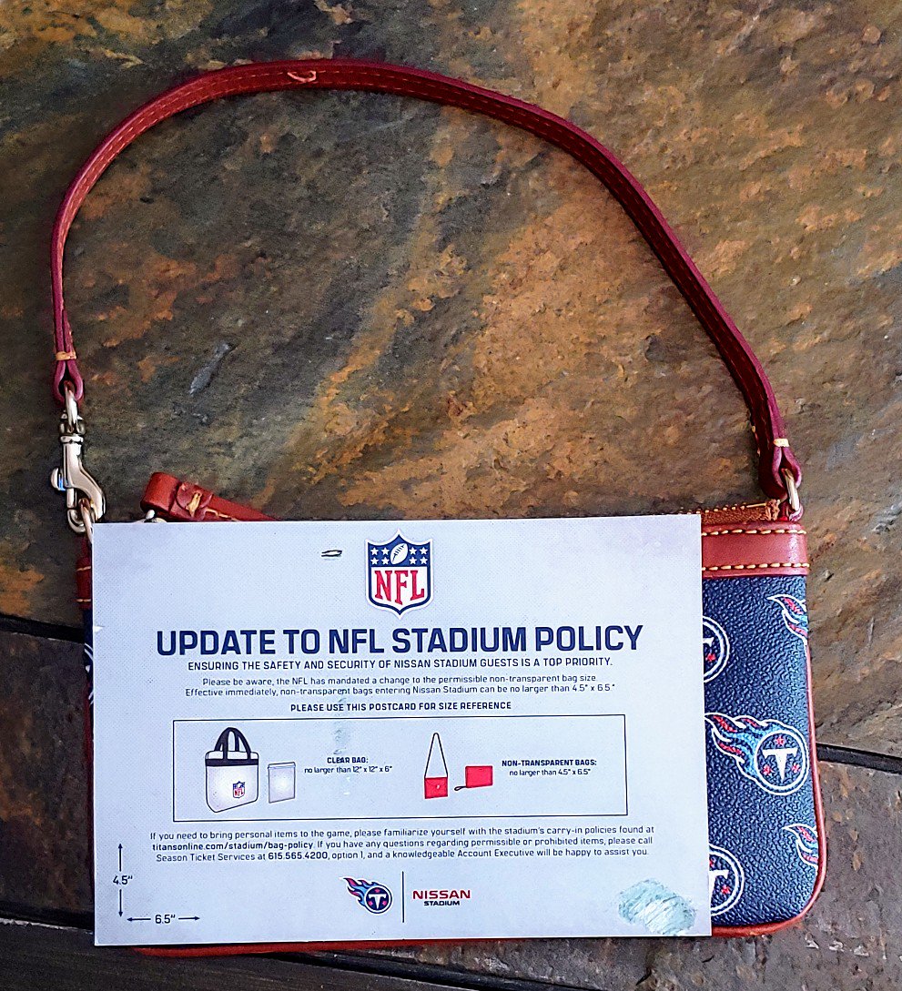 Stefo1818's tweet photo. @Titans @NissanStadium @NFL 1st day PSL owner. I want all to be safe but I carried the attached 1 season &amp; purchased because it met the regs. Not cheap but wanted in order to support my team! Please say that these will be permisable! I am confident that I am NOT the only 1! https://t.co/LxtRB3Rq62