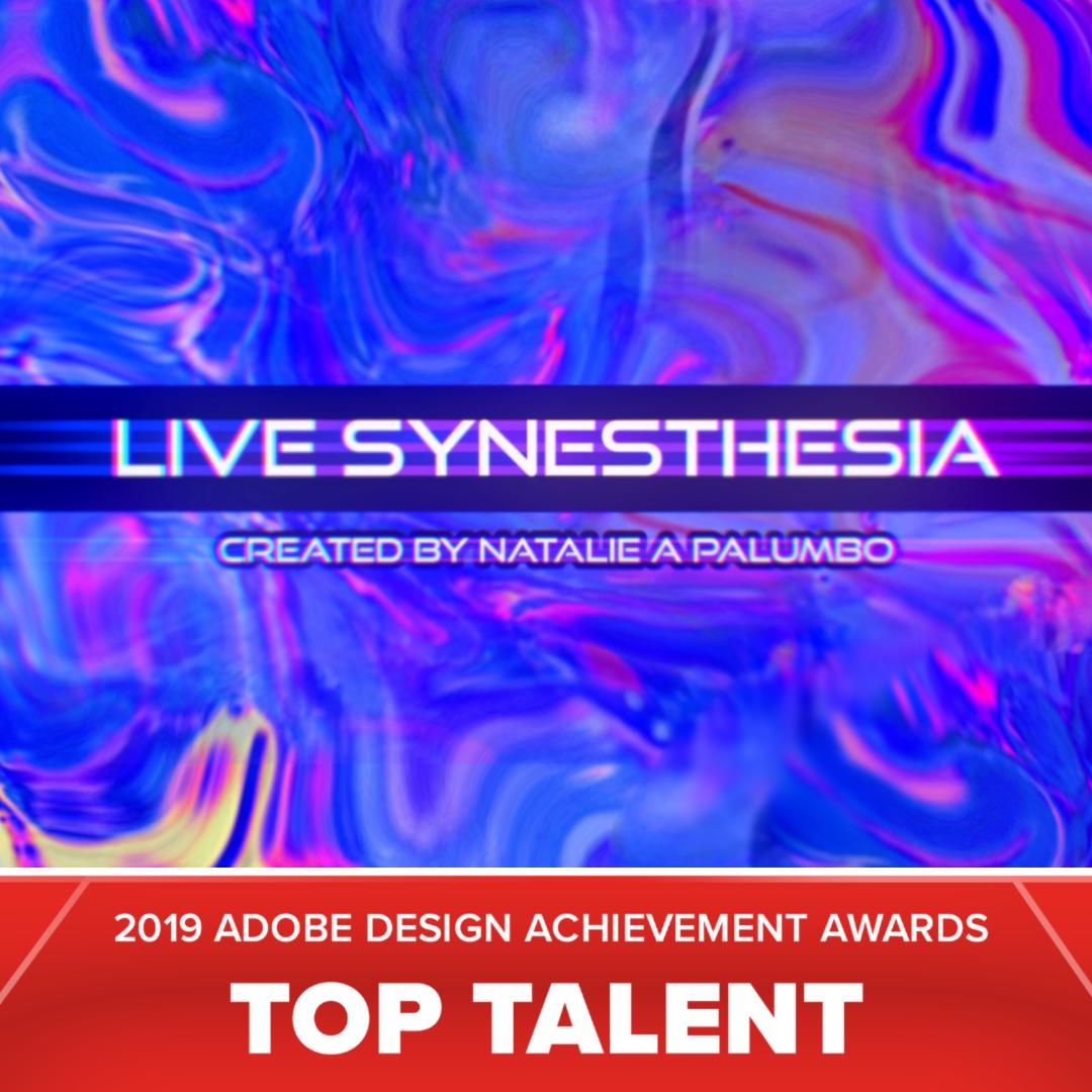 NatalieAPalumbo's tweet photo. OH MY GOD. I placed as TOP TALENT 2019 in the Adobe Design Achievement Awards for my Live Synesthesia for Blac Rabbit. 😍💙📷🎨🎶 @BlacRabbitBand @adobeawards #adobeawards2019 #motiongraphicsdesign #livesynesthesia #audiointerpretation #motiongraphicsanimation #blacrabbitband https://t.co/W4G4J4I7Zi