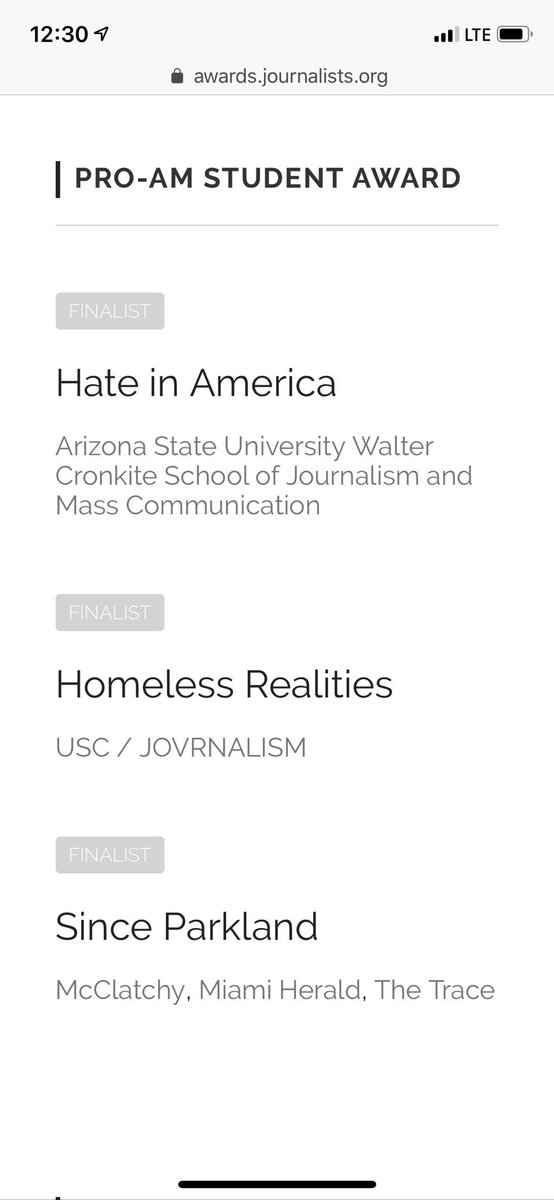 TheJOVRNALISM's tweet photo. We are proud to be an #OJA finalist again! #HomelessRealities was a true innovation and collaboration. @USCAnnenberg @USC #ascj https://t.co/OzDIXL3WcP https://t.co/cqt4E2kSbD