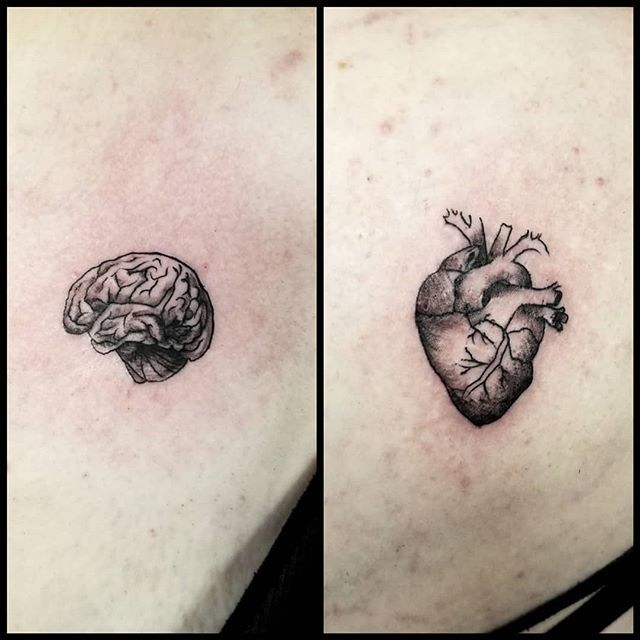 Human brain and Artificial intelligence tattoo design | Stable Diffusion