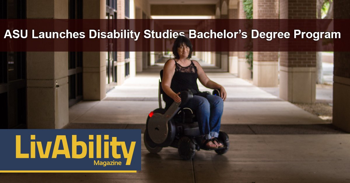 ability360's tweet photo. This august, @ASU launches the state's first Disability Studies bachelor’s degree program: https://t.co/aIwDa36dN3 
....
Story and photo by @summersword4 https://t.co/CvVoaYwaoQ