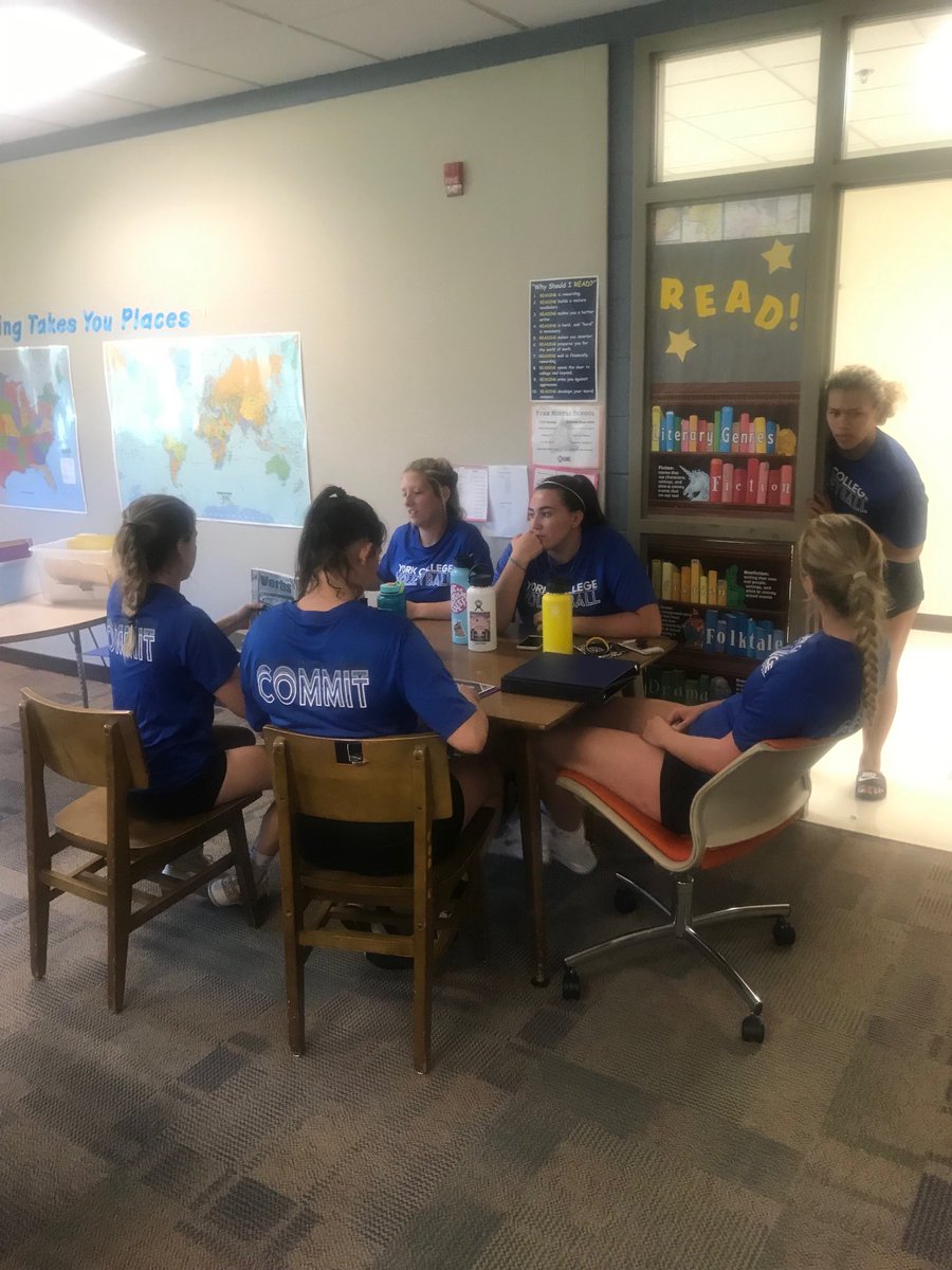 DebDiToro's tweet photo. YC volleyball girls making sense of the mess in my room. I can’t express my thanks enough. #ycvolleyball #yms https://t.co/L6OiG6Yb7H