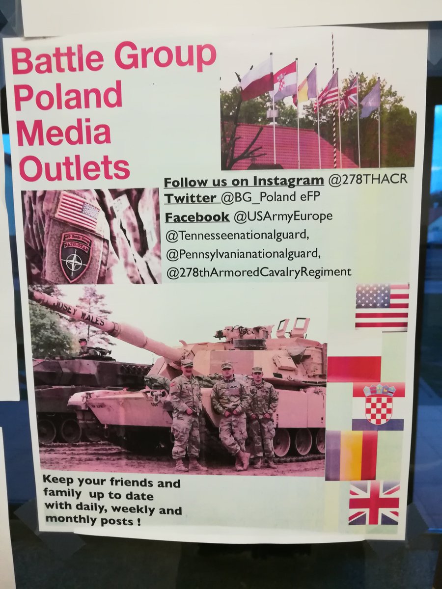 Follow us on social media! #usarmy #tnng #tennesseearmynationalguard #278THACR #BG_Poland #eFP #fieldartillery #usarmyeurope