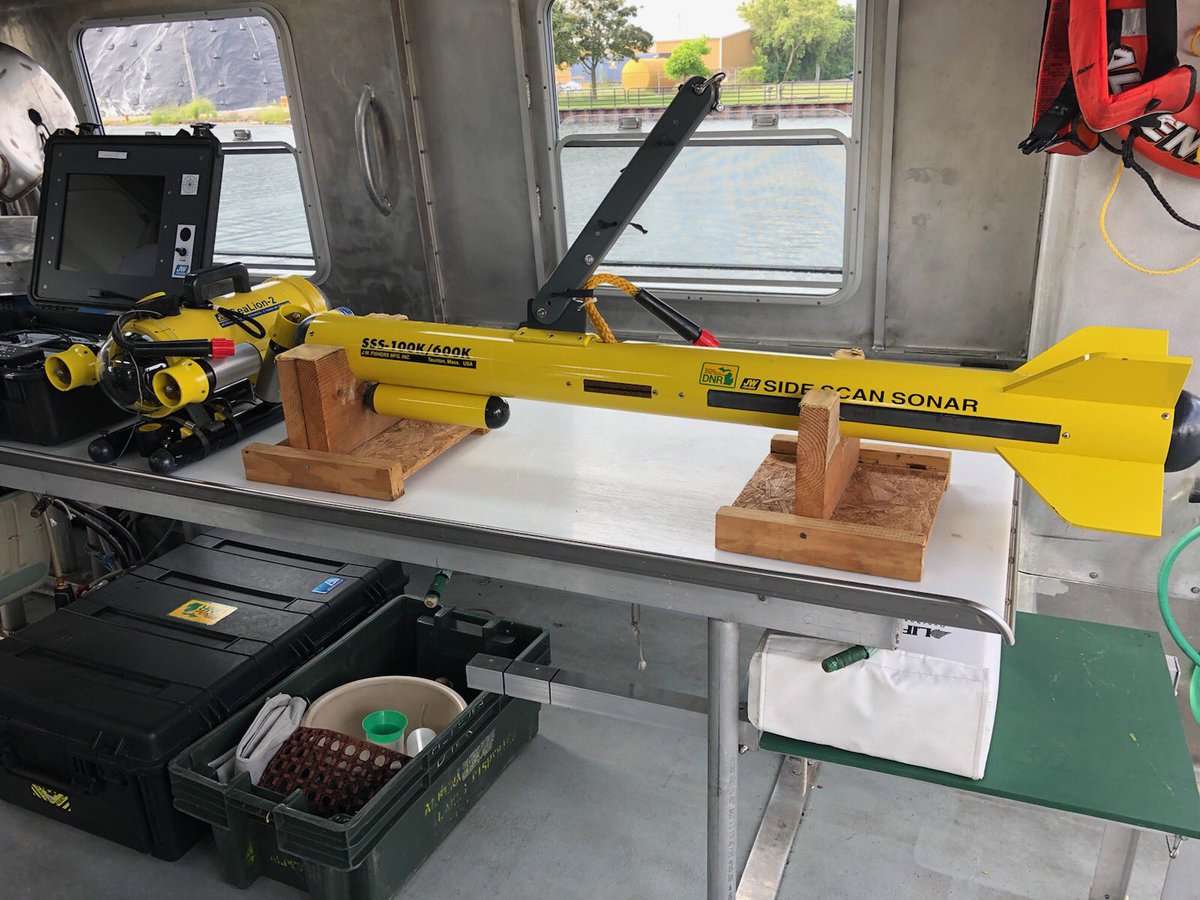 MichiganDNR's tweet photo. DNR Director Dan Eichinger checking out the RV Tanner with Great Lakes Fisheries Trust Board and Science Advisory Team members.

 “Always great to be out on the road with our awesome team showing our partners all of the amazing work they do.” #DirectorDan #MiDNR https://t.co/SFC9PrBT8g