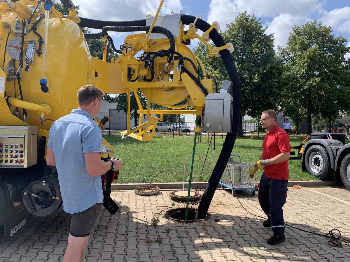 countyclean's tweet photo. Here is the specialist training being carried out by Kroll for our new 8 wheeled recycler unit! Our operative Ryan was shown all the capabilities of the vehicle as well as the latest remote control features of this high-tech unit.

#Kroll #RecyclerUnit #Training #NewVehicle https://t.co/viT4wIzfYd