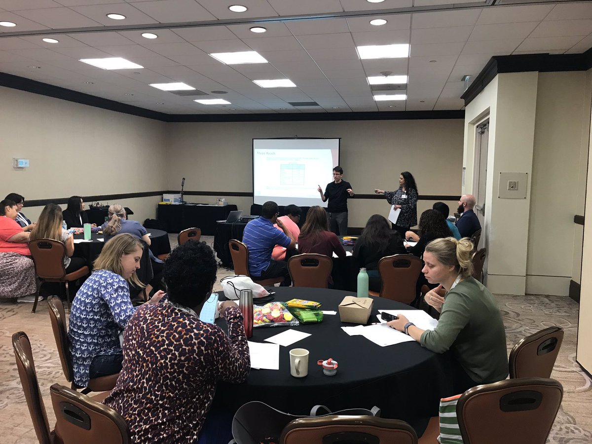 drmmccormick's tweet image. Lots of learning happening in our #R4RDSPD conference breakout sessions! Special thanks to @sanabrennan @baileykgates1 @JenniferLouzon @SusanWillcox2 and @shelleygarza for sharing your knowledge and expertise! #R4proud #TeamingForSuccess