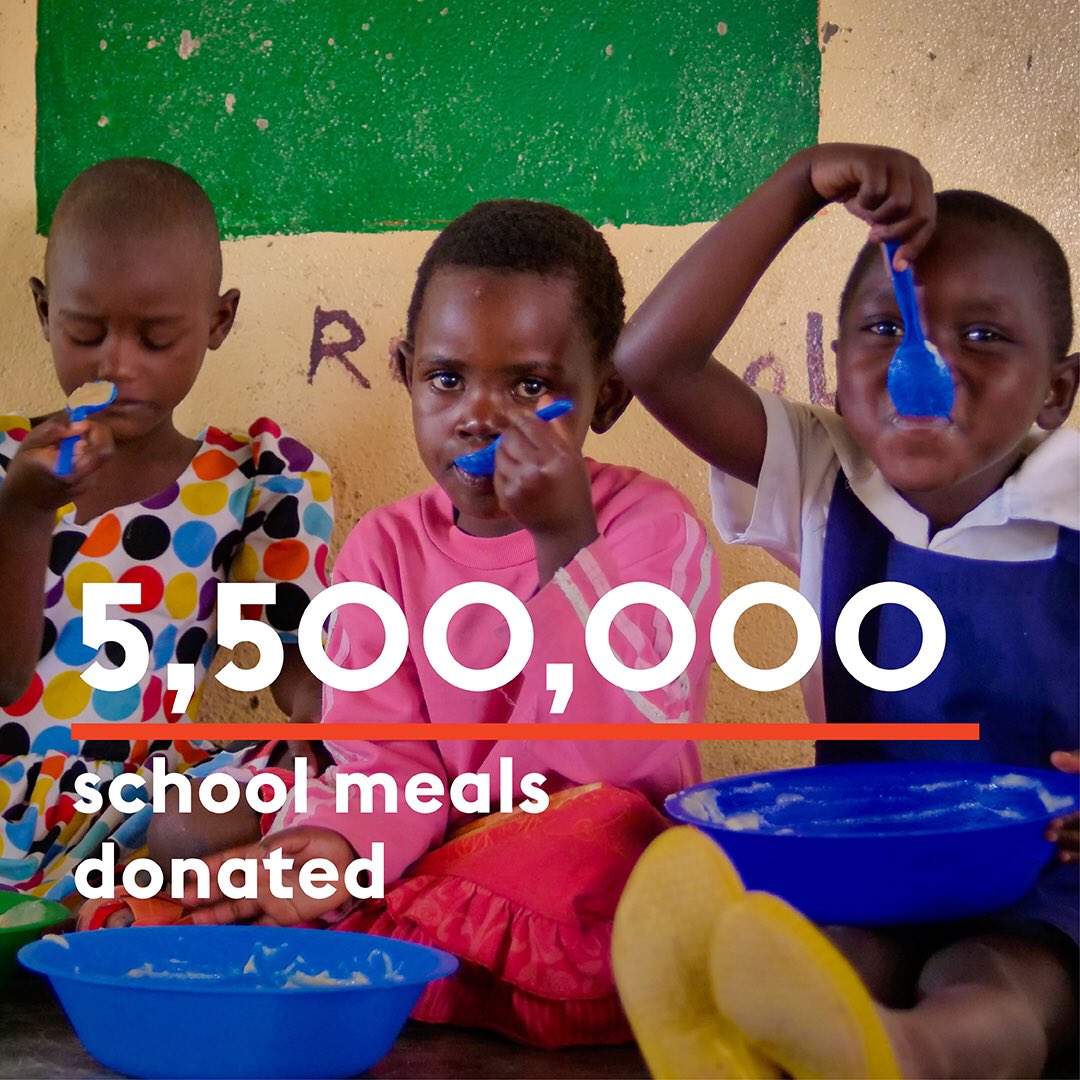 Another milestone - and we can feel the pace building. Enormous thanks to our fantastic partners - both the Food Companies and the School Feeding Partners

#oneforone #everymealcounts #amealforameal #buyonegiveone #themovementforhappiermeals #goodfood #education