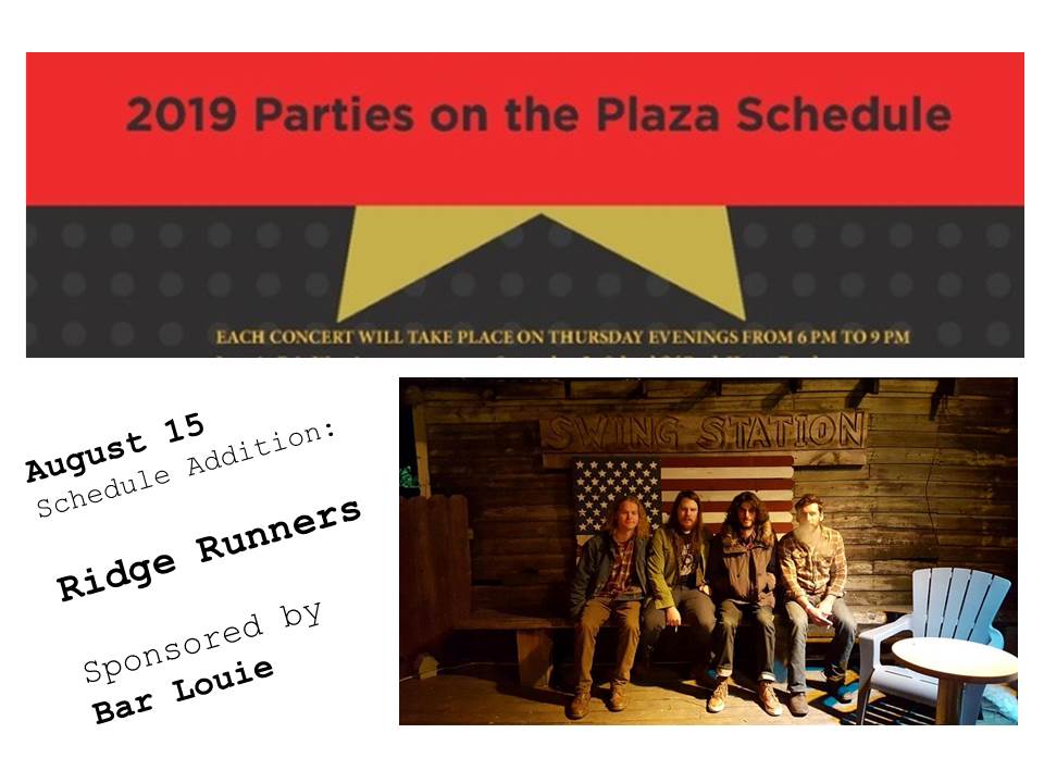 Bar Louie has added a free concert to the schedule for this week! Listen to the Ridge Runners this Thursday evening at Station Plaza.