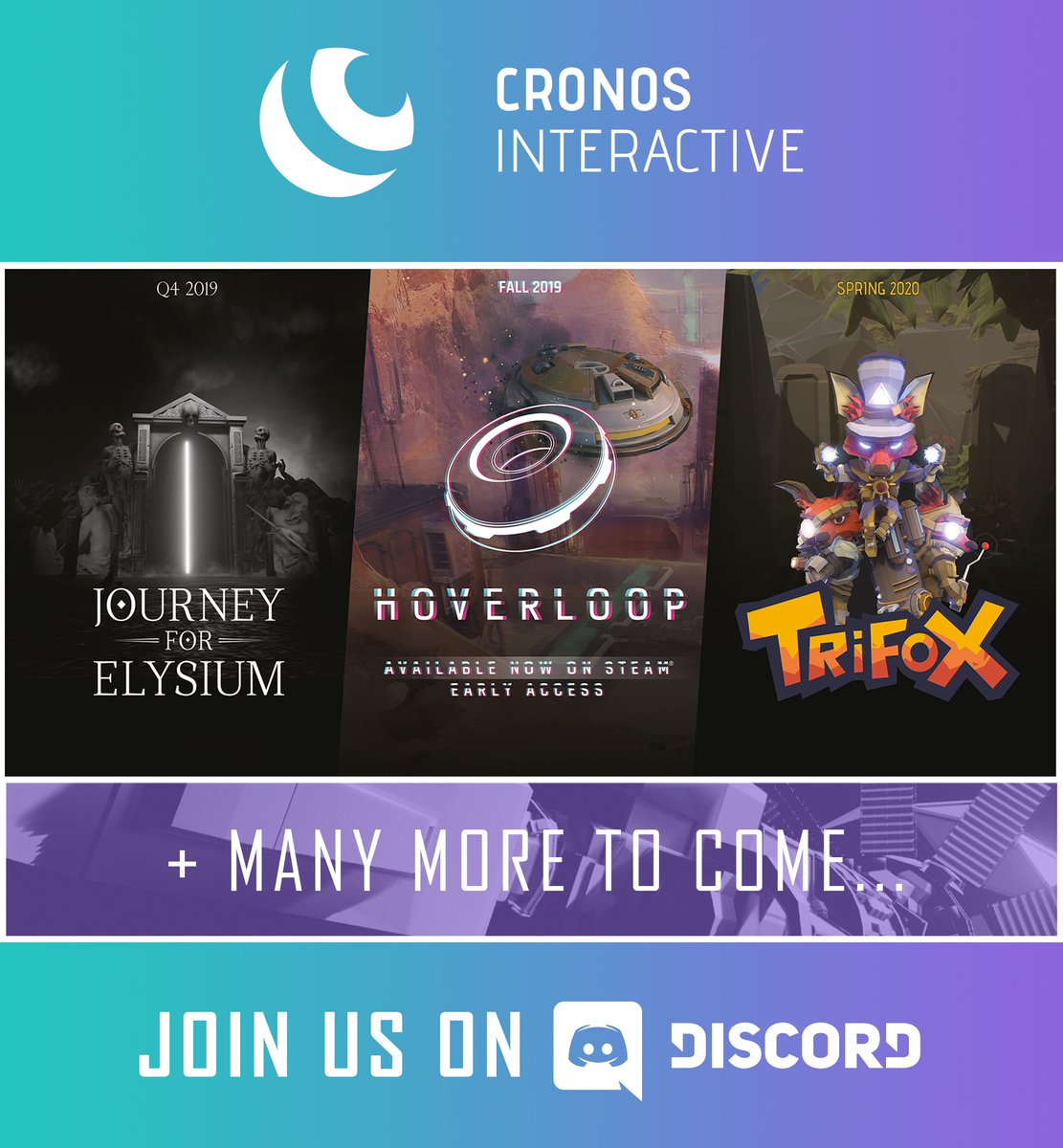 CronosInteractv's tweet photo. We'll be showcasing our games at #Gamescom NEXT week! 
Come find us if you want to chat and play! 🎮

@CronosInteractv - #Trifox
📍Hall 4.1| A51 

#JourneyForElysium
📍Hall 10.1| F40

#Hoverloop
📍Hall 10.1| F42 

Join our Discord TODAY 😊
https://t.co/TI3KJQWAFD https://t.co/89qiJYL6Ri