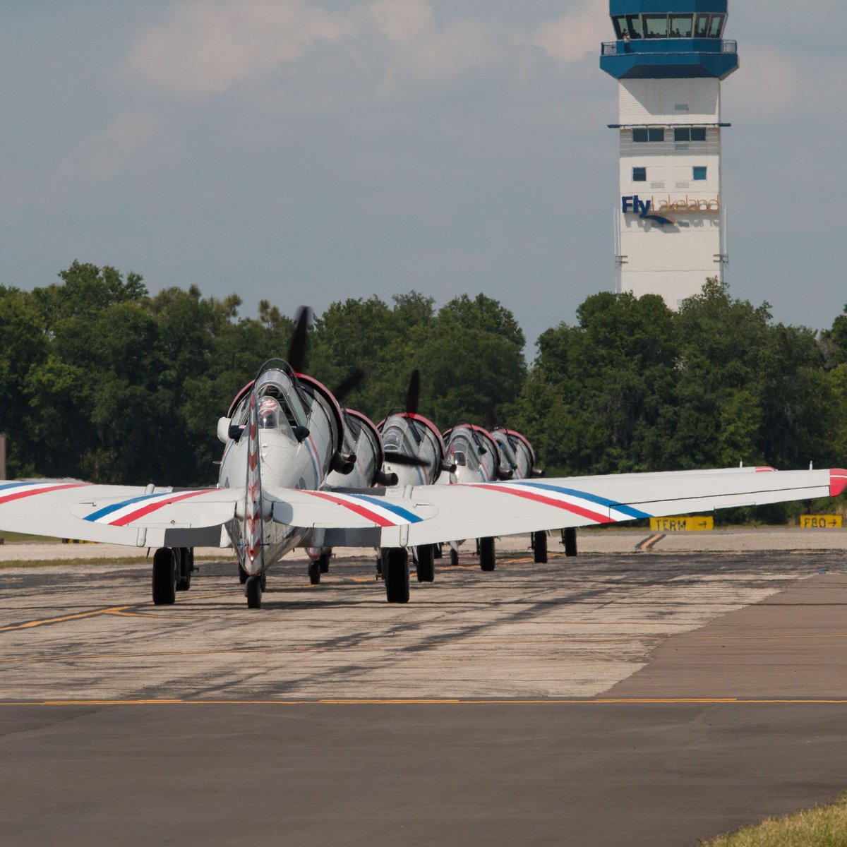 AviOilOutlet's tweet photo. The Geico Sky Typers lined up &amp; ready for their performance at Sun N Fun this past April. https://t.co/4wADhgD48m