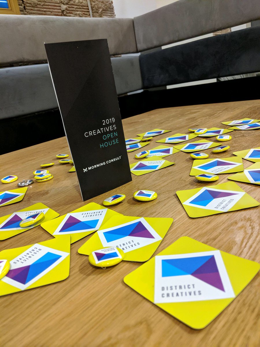DistCreatives's tweet photo. Highlights from our inaugural Creatives Open House event. Thanks again to our gracious hosts @MorningConsult, the DC creative community and the MC design team for a great night! #dctech https://t.co/gQhZlEsyvL