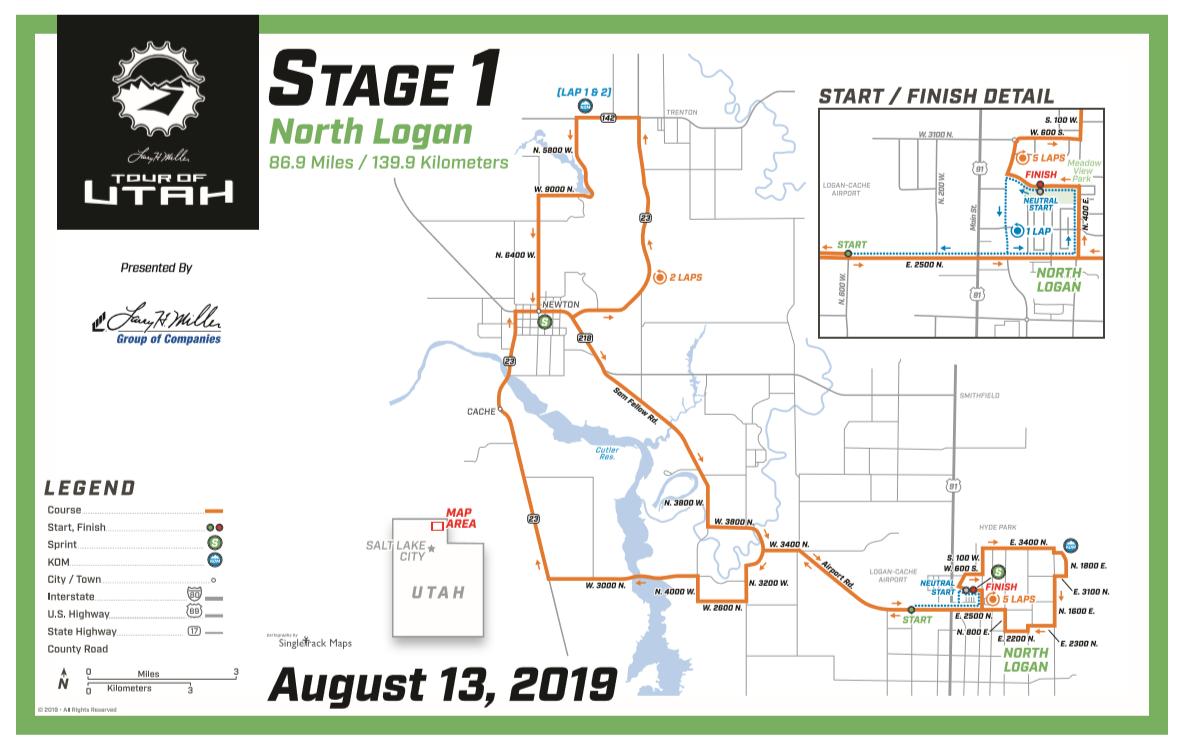 303_Project's tweet photo. Today's @TourofUtah #Stage1 feat. a new 86.9-mile (139.9 km) course that traverses western slopes of Bear River Mountains for 4,310 ft of elevation gain!
We finish w/ five #FastAndFurious finishing laps in North Logan City. Come on out and cheer on the #303Project!
#RideABike https://t.co/rVlHnZZLzf