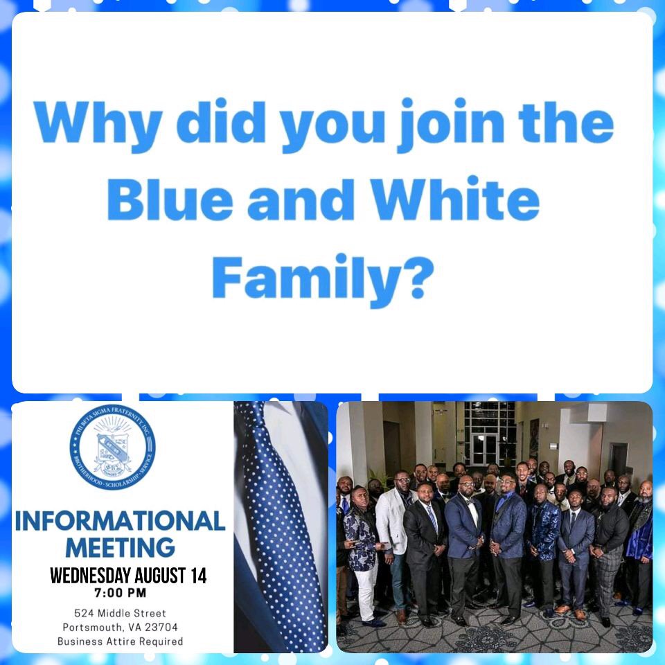 BetaSigma1914's tweet photo. Why did you join the Blue and White Family? 

#PBS1914 #ZPHIB1920 #VASigmas #VAZetas #Brotherhood #Scholarship #Service #1914 #1920 https://t.co/lvRlVrabJT