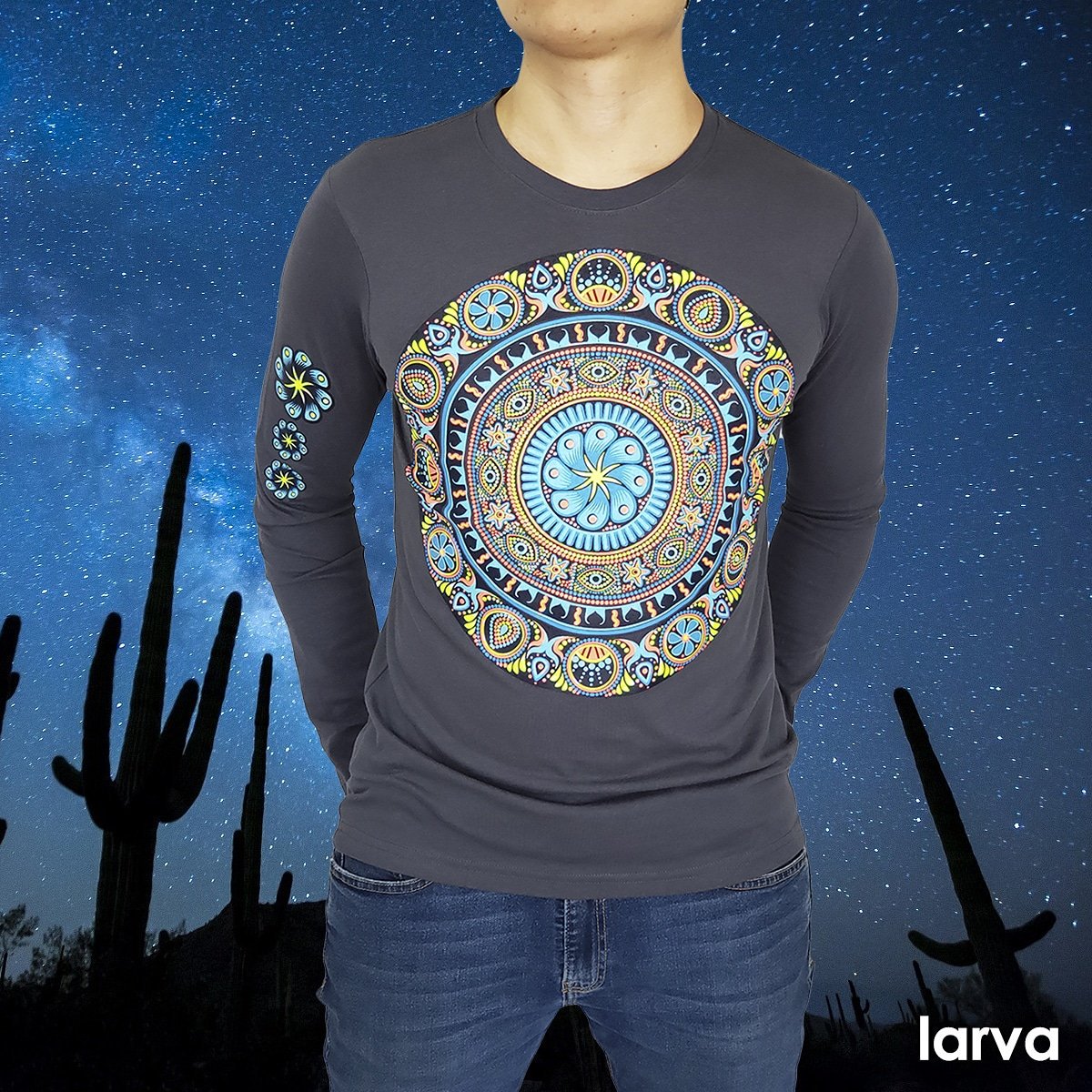 LarvaClothing's tweet photo. Nuevos diseños originales!
Playera Gris Manga Larga Mándala Portal Peyote Huichol.
Disponible en nuestras sucursales oficiales.
https://t.co/TVXZWP4BES
#playera #tshirtdesign #playeramangalarga #mandala #peyote #artehuichol #tiendaonline #tiendaderopa #psywear #psyclothing https://t.co/jZTj48Na8k