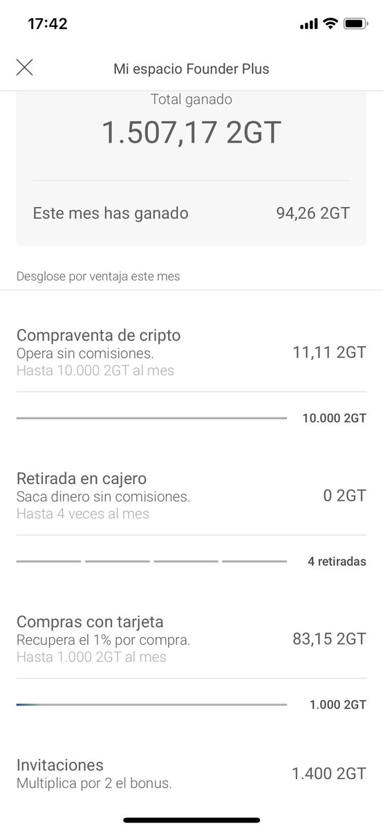 luisalrp's tweet photo. My @2gether_global #FounderPlus figures. The more I use the card, the more I benefit from doing it. #cashback #commissionless https://t.co/Ts0chjTXB0