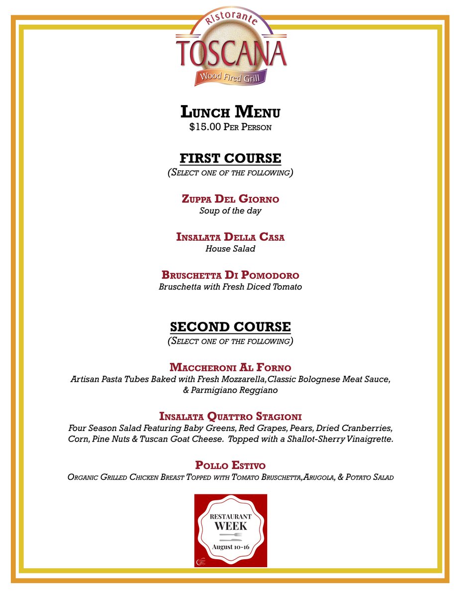 CHRestaurantWk's tweet photo. Top-rated pasta, rich sauces, and a delicious Italian fare awaits your palate at Toscana of Cherry Hill. Toscana of Cherry Hill makes for the perfect stop during Cherry Hill Restaurant Week. https://t.co/5qs0QyCSVX