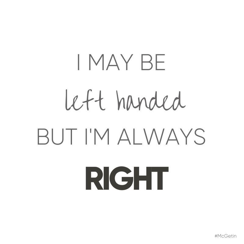 Happy #InternationalLefthandersDay I’m ambidextrous 😂